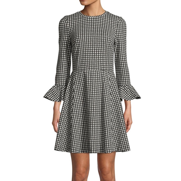 kate spade houndstooth ponte dress